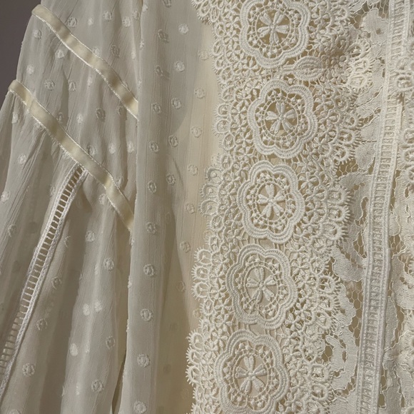 Nordstrom Single Thread Swiss Dot Lace Blouse - Picture 4 of 6